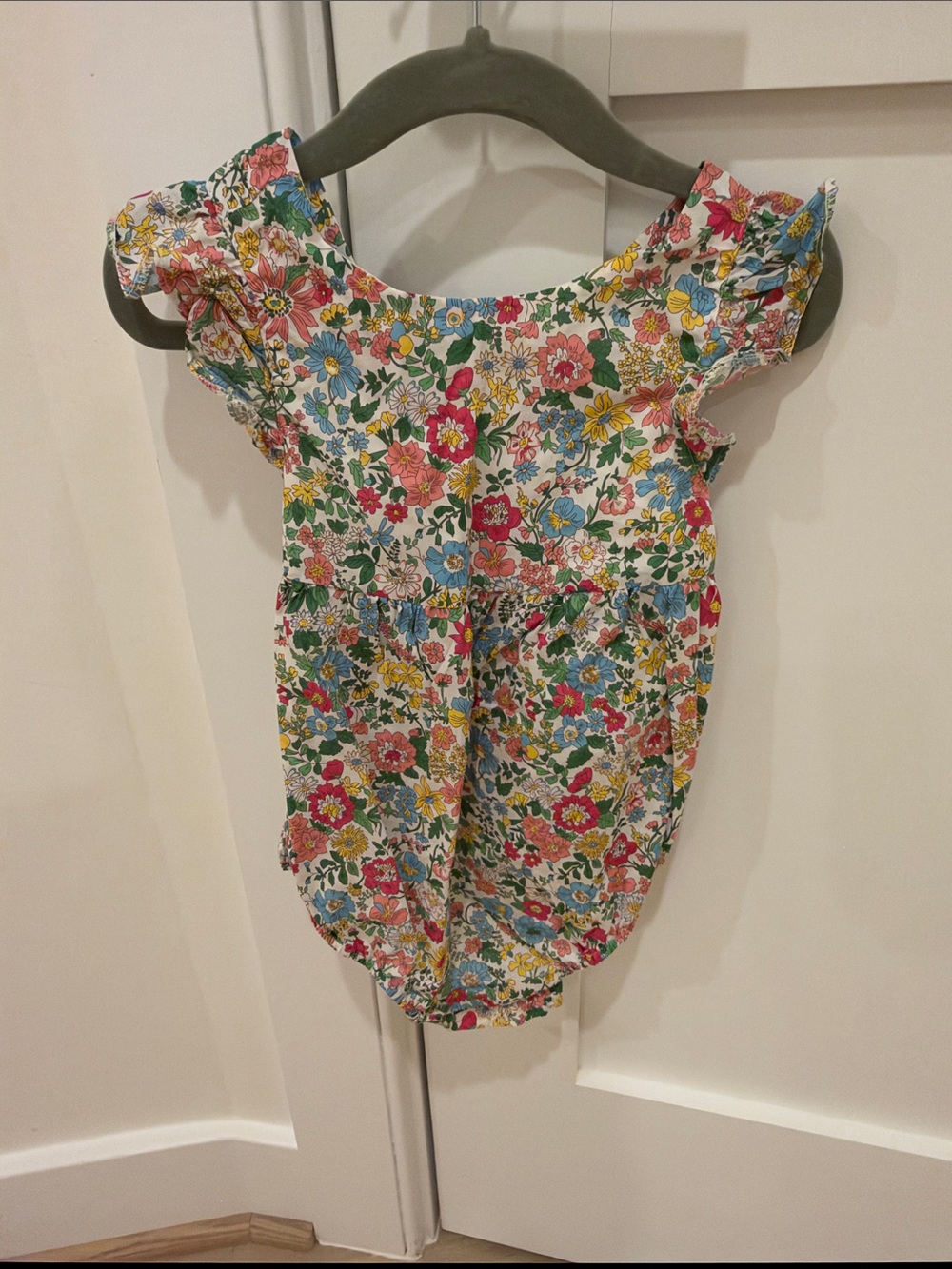 Kids Floral Bubble Romper in Multi-Color